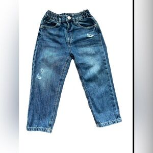 Zara RIPPED LOW BAGGY JEANS kids Size 2-3 (0779)